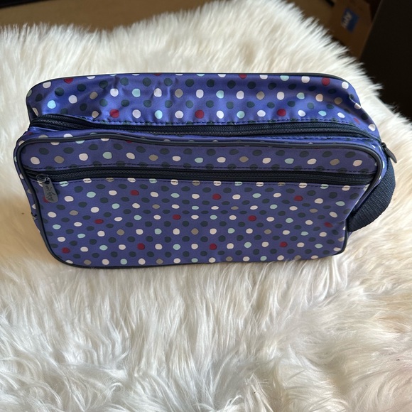 Thirty-one Polka  Dot Blue Travel Bag - Picture 1 of 7